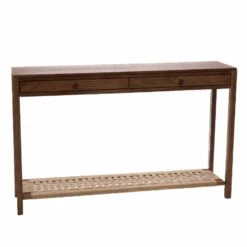 Console 2 Tiroirs Daphné Bois Cordes