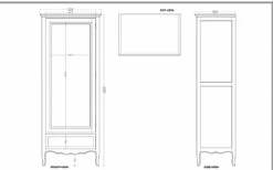 Bonnetière Murano Celeste -STYLE CAMPAGNE Boutique 998 1 Armoire 2 Portes Bois Recycle Blanchi Lea Athezza Hanjel Deco Campagne Chic 8